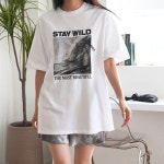 하늘바라기 하늘바라기 스테이 루즈핏 반팔티