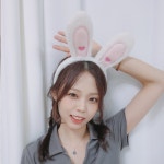 하트 토끼뿅 파티 생일 소품 머리띠