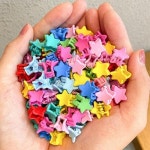 다양한 색 모양 귀여운 사이즈 50개 세트 헤어 집게핀