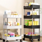 바퀴달린 미니 수납장 틈새 정리함 세탁실 플라스틱 3단