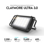 Prism 프리즘 충전식 모바일 LED 랜턴 CLAYMORE 클레이 모어 ULTRA 울트라 3 0 M CLC-1400BK