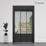 친환경 슈퍼도어 투명유리 3연동 슬라이딩 현관 중문 1개