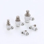 1Pcs 공압 스로틀 밸브 4-12mm M5 1 8 1 4 3 8 1 2 연결 피팅 속도 컨트롤러