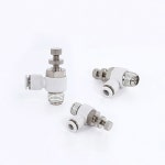 1Pcs 공압 스로틀 밸브 4-12mm M5 1 8 1 4 3 8 1 2 고속 연결 피팅 속도 컨트롤러