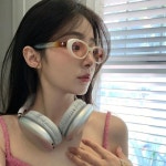 루킹포유 네오레트로 20300 어글리 선글라스 C2 아이보리핑크