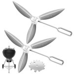웨버 그릴 90992 3618 7443 90719 BBQ 부품용 원터치 청소 시스템 키트 8-12 307443 307408