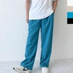 남성 여름 린넨 일자 와이드 밴딩팬츠 1P 데일리 바지