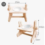 힐링타임 높이조절 원목식탁 1구 스텐