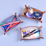 업사이클링 가죽공예DIY키트 트레이 만들기 1세트 소품정리함 차키보관함 천연가죽 랜덤색 돌봄 방과후