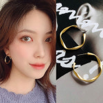 더블디 실버925 골드 웨이브 패션 링 귀걸이 이어링 10367728A