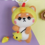 DIY 동물친구 양모 펠트 키트 병아리시바견 공예
