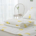 레몬 여름 이불 패드 세트 시어서커 침구