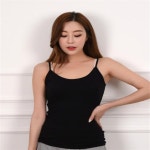 피엔알 베이직 면스판 여성 끈런닝 여자 여성 메리야스 러닝 브라탑 나시 속옷 보정