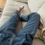 다오미 앞사선 리얼 포켓 청바지