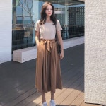 리본 점프수트 투피스 DHH 여성원피스 와이드 롱 팬츠