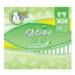 한국P&G 위스퍼 소프트클린 세이프티존 그린 울트라 날개 중형 18매