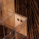 나무 랙 아크릴 형광펜 펜 마커 연필꽂이 계단식 문구점 거치대