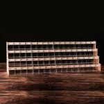 나무 랙 아크릴 형광펜 펜 마커 연필꽂이 계단식 문구점 거치대