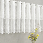 미스모네 크라운 레이스 발란스 가리개 미니 창문형 자수 주방 바란스 커튼 2사이즈