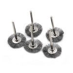 5pcs 와이어 휠 컵 브러시 세트 드릴 연마 Dremel 도구 파워 다이 그라인더 용 생크 로타리 전기