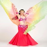 전문 무용 이시스 날개 이집트 벨리 댄스 의상 그라데이션 9 가지 2018