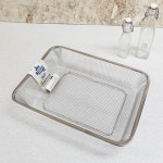 WL 스텐 사각 바구니 굵은망 과일소쿠리 야채바구니 채반