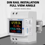 6 IN1 딘 레일 AC 모니터 전압 전류 역률 활성 KWH 전기 에너지 주파수 미터 VOLT AMP 110V 220V 380V 100A