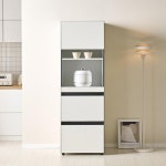 주방 깔끔한 연출 모던한 디자인 폭깊은 2단 서랍 렌지대 정리