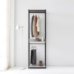 안방 침실 모던 감성 스틸 프레임 틈새 2단 시스템 행거 600