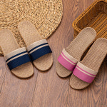 여성 라탄 왕골 슬리퍼 발편한 여름 데일리 거실화 실내화 사무실 통기성좋은 비치 슬리퍼 밴드형 S