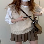 귀여운 가을니트조끼 여자 니트조끼 여성니트베스트 ONE