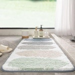 실버미어 현관 욕실 소프트 타올 발매트 실내 러그 반달