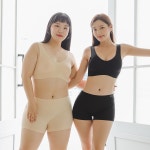 글램공감 온 심리스 노와이어 브라탑 런닝 사각 팬티세트