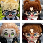 푸른옷장 인형 안경 무속성 아이돌 솜 인형 옷 1개