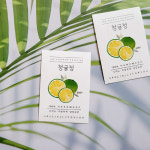 청귤청스티커 50매 100매 유광 수제청스티커