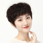 키밍 중년 여자통가발 엄마 단발머리펌 전체가발