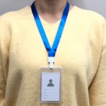 사원증목걸이 방문증 명찰 투명커버 사원증케이스블루