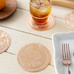 와인앤쿡 원형 메탈릭 코스터 5p 1세트