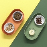 강아지 수납형 밥그릇 세트 그린 00562WT