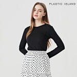플라스틱아일랜드 베이직 라운드 슬림핏 무지 여성 티셔츠 플라스틱아일랜드 PLASTICKISLAND PPTWT046 102173