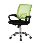 바퀴식 5구 의자 통기성 메쉬등받이 사무의자 그린