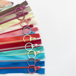 헤세드 투톤 컬러 3호 비슬론 지퍼 클로즈형