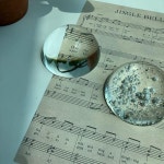 수정구슬 원형 유리 크리스탈 책 문진 유리오브제