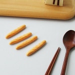 바게뜨빵 수저받침 4P세트 젓가락받침 도자기받침