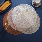 고급 테이블 식탁 플레이팅 깔개 덮개 매트 부채무늬