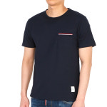 톰브라운 삼선 포켓 반팔 티셔츠 MJS010A 01454