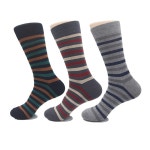 남성용 굵은줄 장목양말 3켤레 검녹