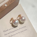 진주귀걸이 한복 에어울리는 귀거리 이어커프 클립형 귀찌 귀뚫지않는 핑크abc856 MMSd 고리타입