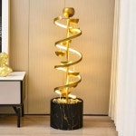 실내분수 미니정원 조명 폭포 분무 인테리어 볼 B타입 소품 행운의 조각 가습 유리 행운의 흐름 도화이트 스몰 사이즈