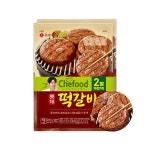 롯데웰푸드 쉐푸드 쉐푸드 의성마늘 떡갈비 245gx2개입 냉동 술안주 너비아니 스테이크